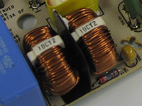 power input filter coils